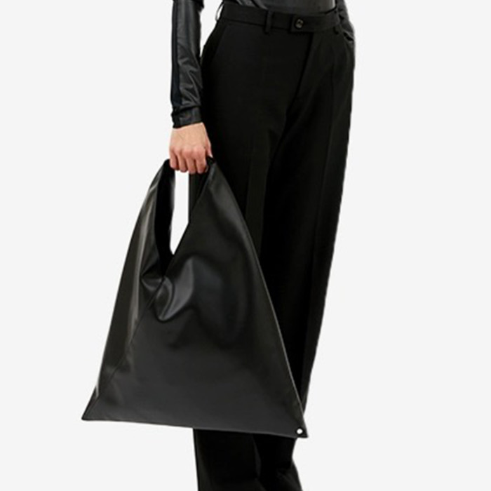 NIGO Maison Margiela Women's Fashion Casual Triangle Handbag Temperament Lychee Grain Cowhide Large Tote Bucket Bag Ngvp #nigo7713
