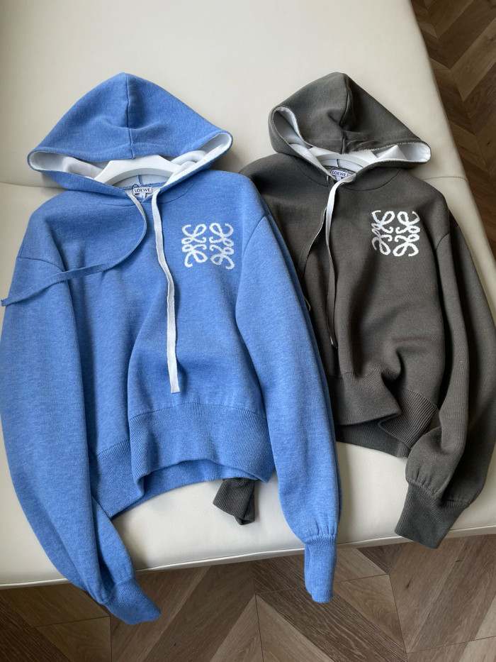 NIGO Loewe Men's And Women's Spring and Autumn Solid Color Cashmere Long Sleeve Hooded Sweatshirt Pullover #nigo98148