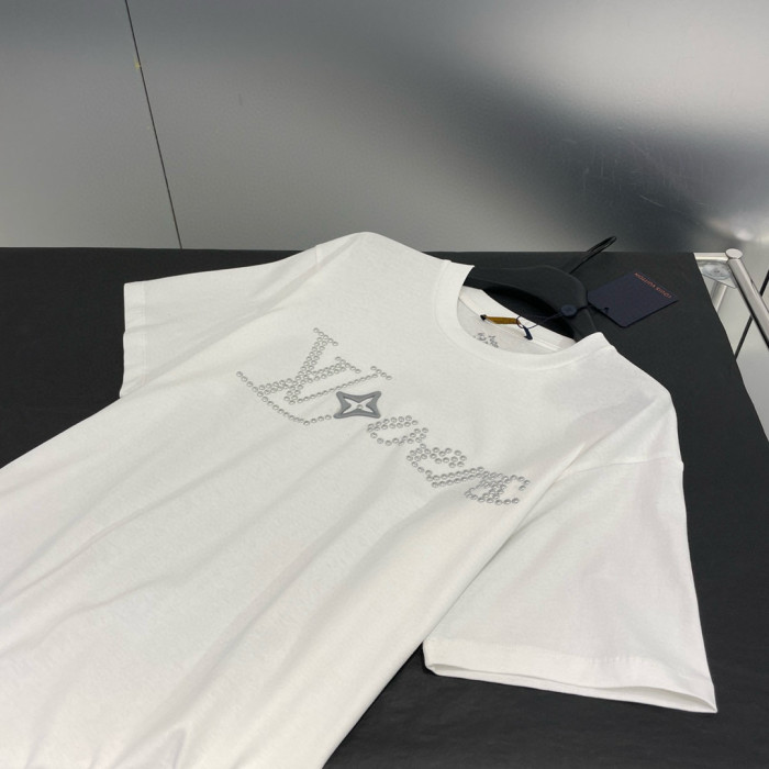 NIGO Louis Vuitton Men's Summer Cotton Hot Drill Logo Solid Color Round Neck Short Sleeve T-Shirt #nigo98147