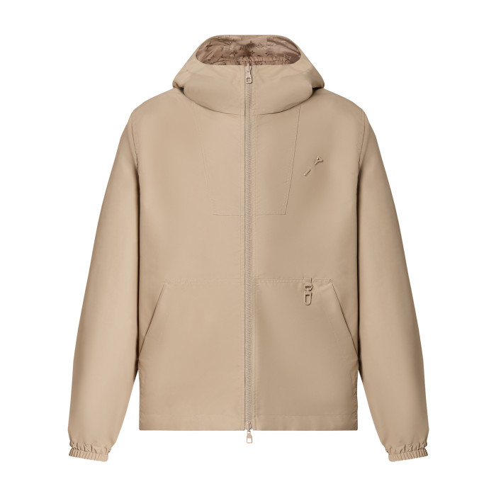 NIGO Louis Vuitton Monogram Reversible Nylon Windbreaker Men's Spring and Autumn Solid Color Logo Full Print Reversible Long Sleeve Zipper Jacket #nigo98178