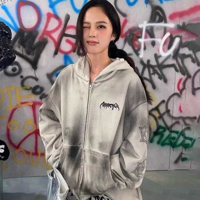 NIGO GRAILZ Project G/R Men's Women's Spring And Autumn Gradient Colorblocking Embroidery Long Sleeve Loose Hooded Sweatshirt Ngvp #nigo7718