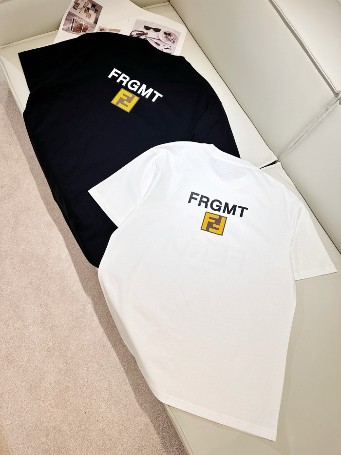 NIGO Fendi Men's and Women's Summer Dinosaur Printed Solid Color Round Neck Cotton Short Sleeve T-Shirt #nigo98191