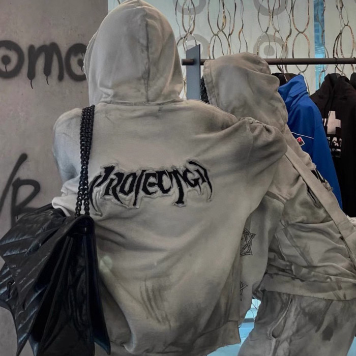 NIGO GRAILZ Project G/R Men's Women's Spring And Autumn Gradient Colorblocking Embroidery Long Sleeve Loose Hooded Sweatshirt Ngvp #nigo7718