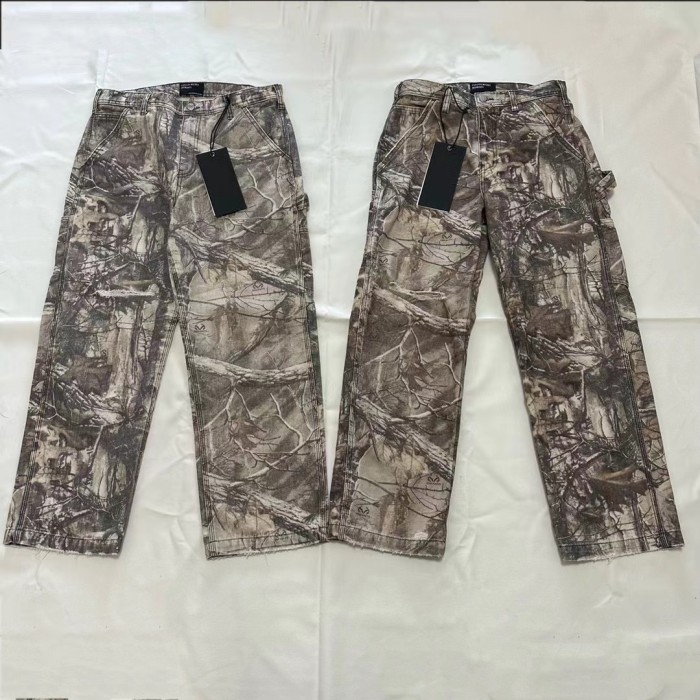 NIGO Enfants Riches Deprimes Men's Autumn And Winter Pattern Printed Zipper Slim Low Waisted Camouflage Aged Casual Work Pants Ngvp #nigo7732