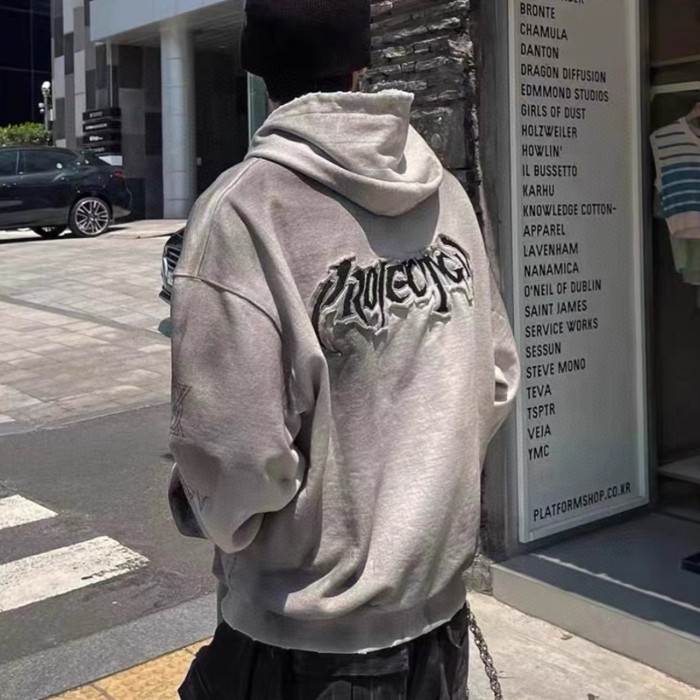 NIGO GRAILZ Project G/R Men's Women's Spring And Autumn Gradient Colorblocking Embroidery Long Sleeve Loose Hooded Sweatshirt Ngvp #nigo7718