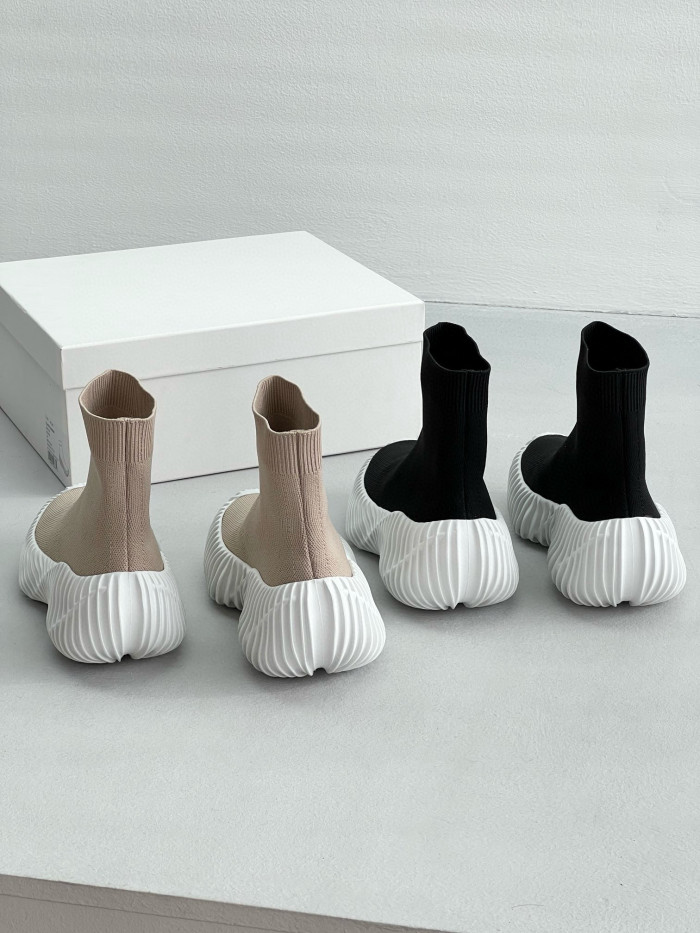 NIGO THE ROW Women's Autumn And Winter Round Toe Fashion Stretch Socks Boots Casual Shoes Ngvp #nigo7733