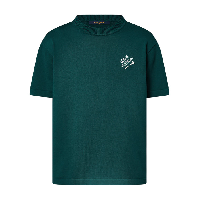 NIGO Louis Vuitton Men's Summer Solid Color Embroidered Logo Pin Crew Neck Cotton Short Sleeve T-Shirt #nigo98211