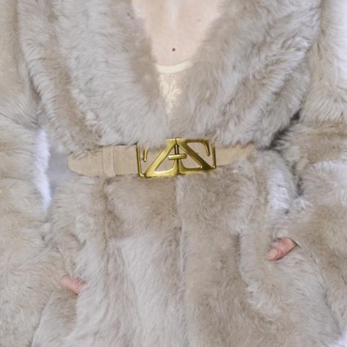 NIGO Zimmermann  Women's Spring Summer Metal Leather Belt Letter Fashion Suede Black And White Classic Belt Ngvp #nigo7725