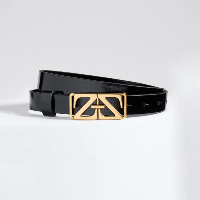 NIGO Zimmermann  Women's Spring Summer Metal Leather Belt Letter Fashion Suede Black And White Classic Belt Ngvp #nigo7725