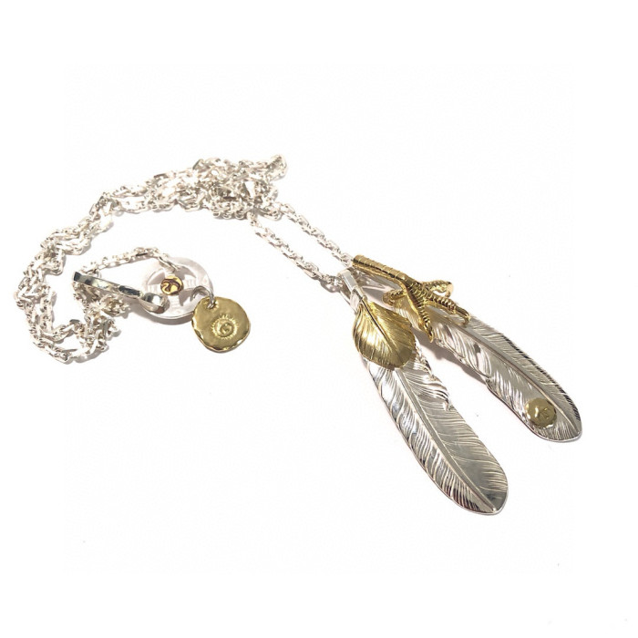 NIGO Goro's Men Women Fashion Feather Eagle Claw Vintage Trend Silver Necklace #nigo98235
