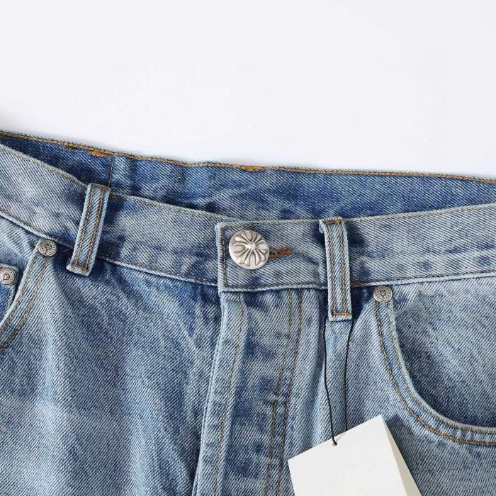 Chrome Hearts Graffiti Blue Denim Jeans Pants #nigo96791