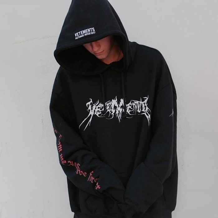 NIGO Vetements Men's Women's Spring And Autumn Fashion High Street Pentagram Color Blocking Letter Print Sweatshirt Hooded Trend Casual Black Hoodie #nigo98248
