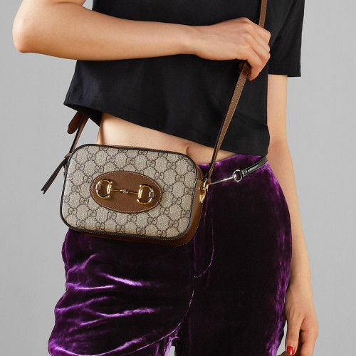 NIGO Gucci Women's Fashion Vintage Camera Bag Horsebit 1955 Small Shoulder Bag #nigo98234