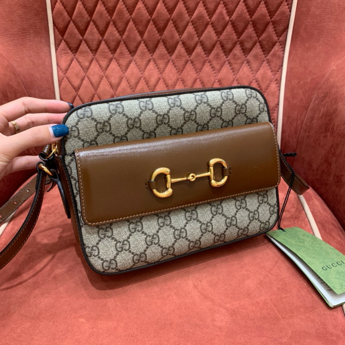 NIGO Gucci Women's Fashion Vintage Camera Bag Horsebit 1955 Small Shoulder Bag