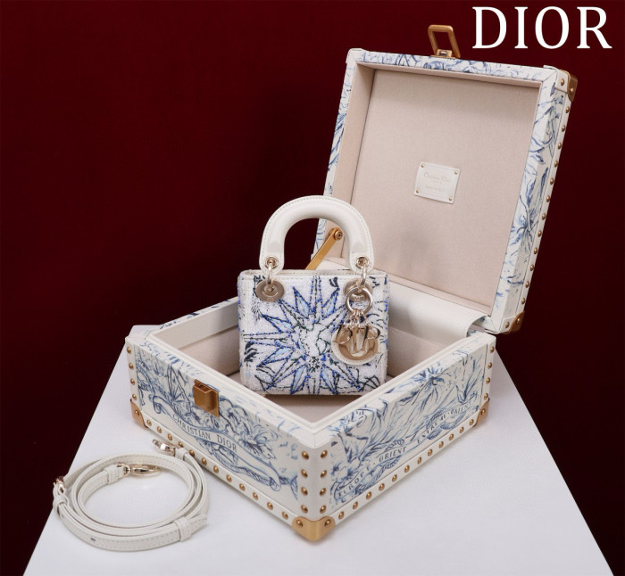 NIGO Dior Women's Super Mini Embroidered Handbag Fashion Storage Box Set #nigo98259