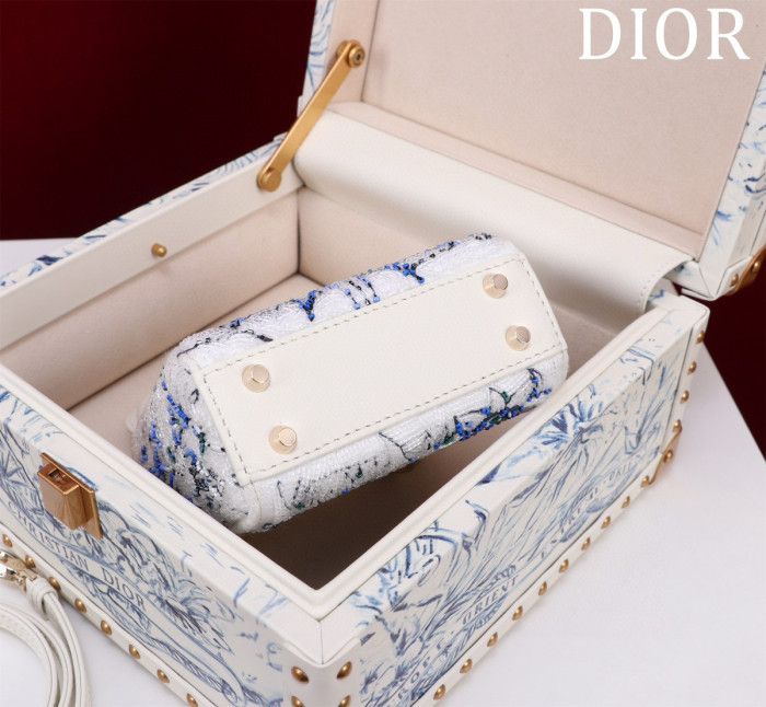NIGO Dior Women's Super Mini Embroidered Handbag Fashion Storage Box Set #nigo98259