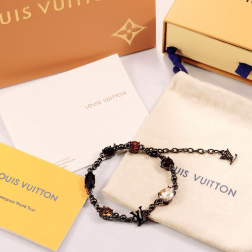 NIGO Louis Vuitton Men's Women's Metal Diamond Patchwork Bracelet Logo Chain Vintage Necklace  Accessories  #nigo98269