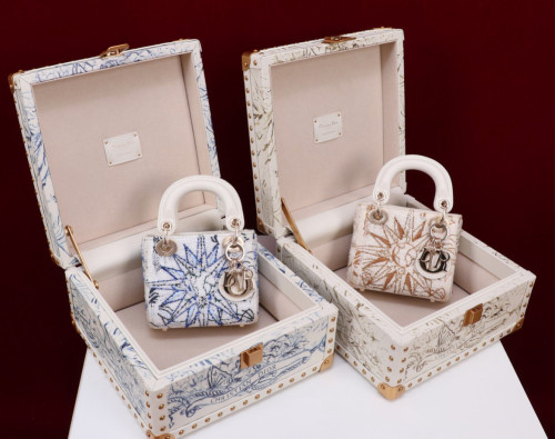 NIGO Dior Women's Super Mini Embroidered Handbag Fashion Storage Box Set #nigo98259