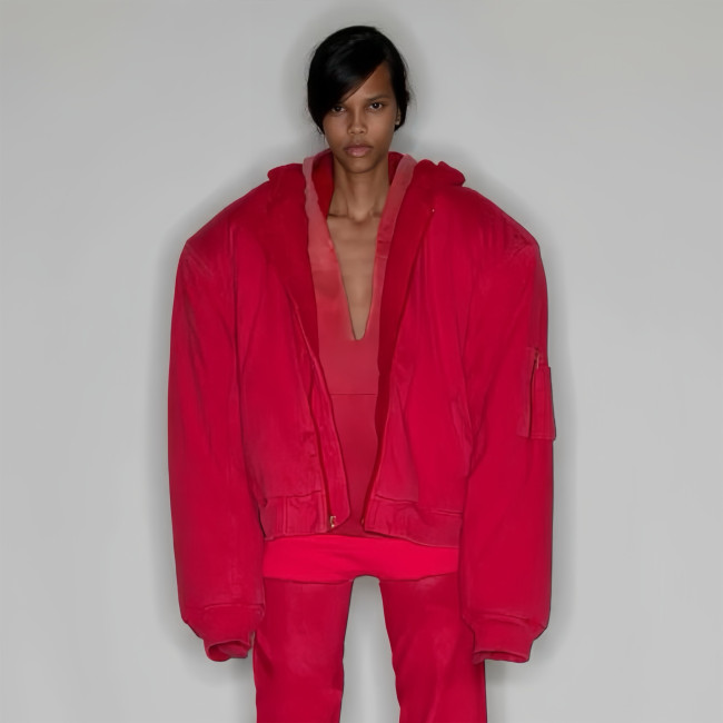 NIGO Greg Men's GR Autumn And Winter Retro Solid Color Reversible Long-Sleeved Zipper Hooded Short Warm Loose Jacket Ngvp #nigo7785