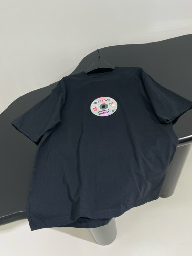 NIGO Balenciaga Men's Women's Solid Color To My Love Graffiti Disc Loose Short Sleeve T-Shirt #nigo98316