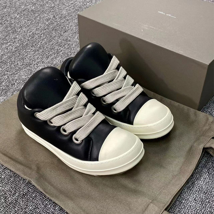 NIGO Rick Owens Men's and Women's Soft Sheepskin Low Top Chunky Lace Bread Loafers #nigo97399