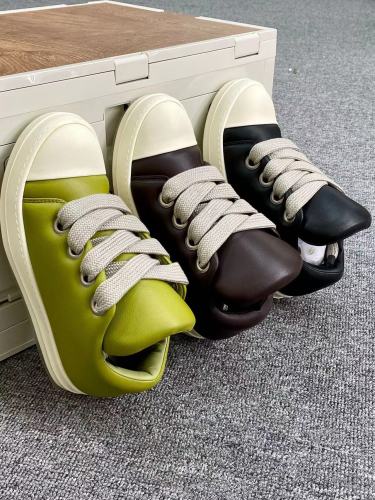 NIGO Rick Owens Men's and Women's Soft Sheepskin Low Top Chunky Lace Bread Loafers #nigo97399
