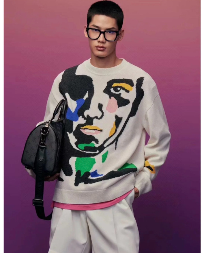 Louis Vuitton Pullover Knitted Long Sleeved Sweater #nigo21715