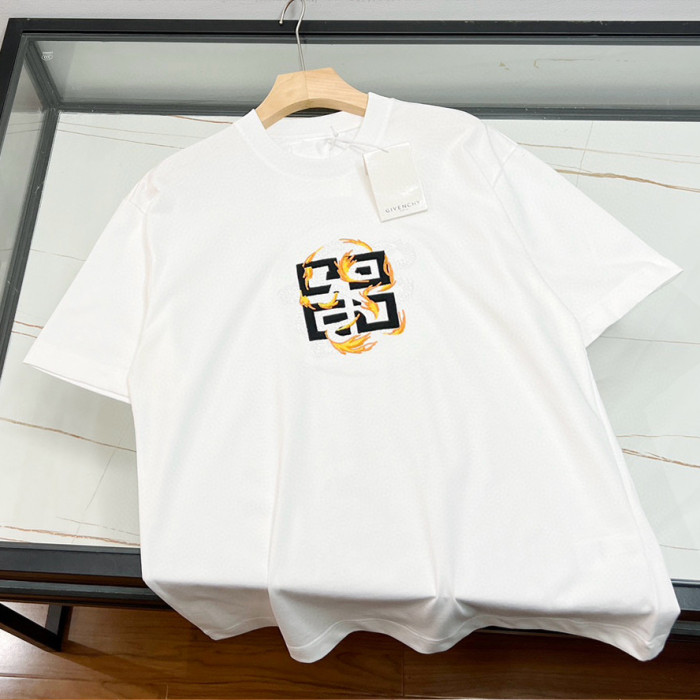 NIGO Givenchy Men's Spring/Summer Cotton 4G Dragon Printed Short Sleeve Black Slim Fit Straight T-shirt #nigo98322
