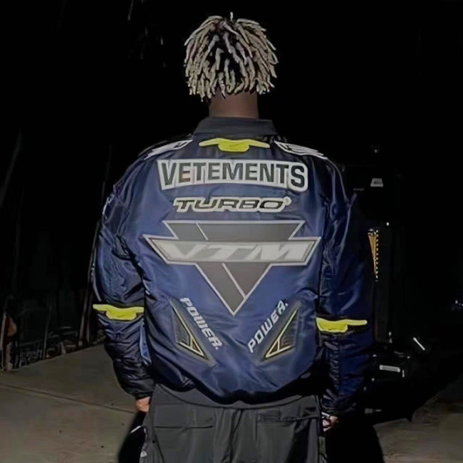NIGO Vetements Men's Spring And Autumn Fashion High Street Racing Suit Metal Zipper Standing Collar Jacket Embroidered Logo Black Jacket  #nigo98328