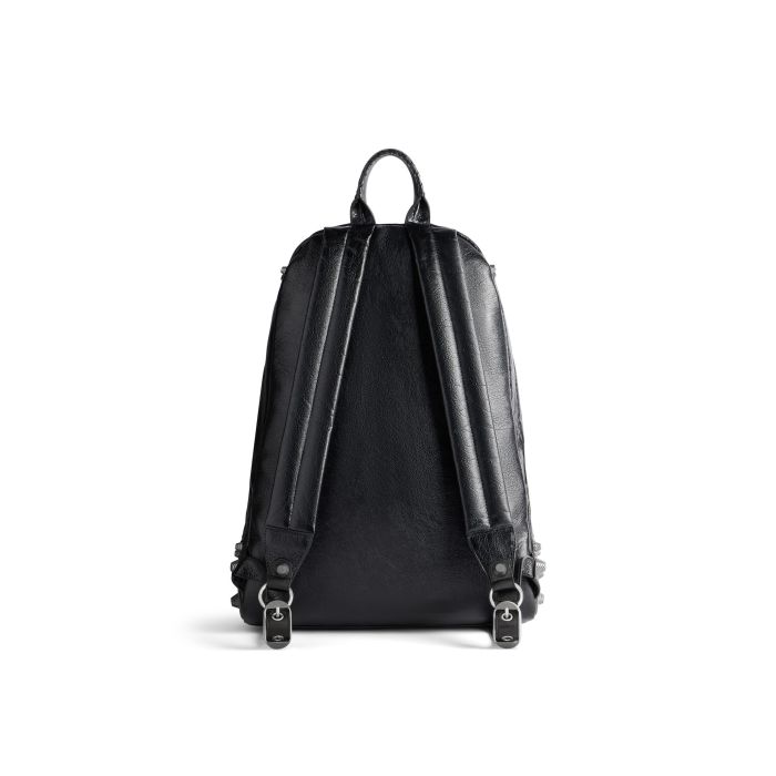 NIGO Balenciaga Men's Women's Spring And Autumn Fashion Letter Rivet Black Zipper Shoulder Bag Metal Decoration #nigo98337