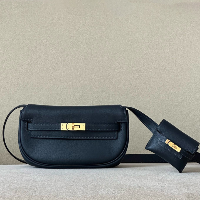 NIGO Hermes Ladies Leather Crossbody Metal Buckle Mother Bag Coin Purse #nigo98336