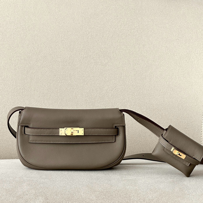 NIGO Hermes Ladies Leather Crossbody Metal Buckle Mother Bag Coin Purse #nigo98336