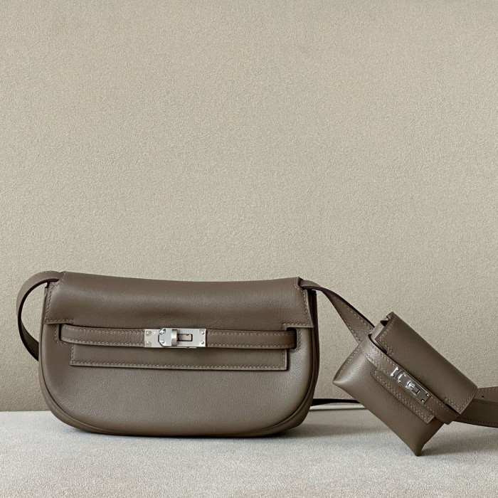 NIGO Hermes Ladies Leather Crossbody Metal Buckle Mother Bag Coin Purse #nigo98336