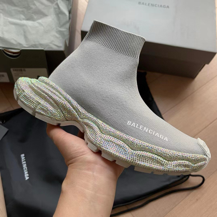 NIGO Balenciaga Men's Spring And Summer Retro Old Sports Sock Shoes Hot Diamond Thick Bottom Shoes #nigo98353