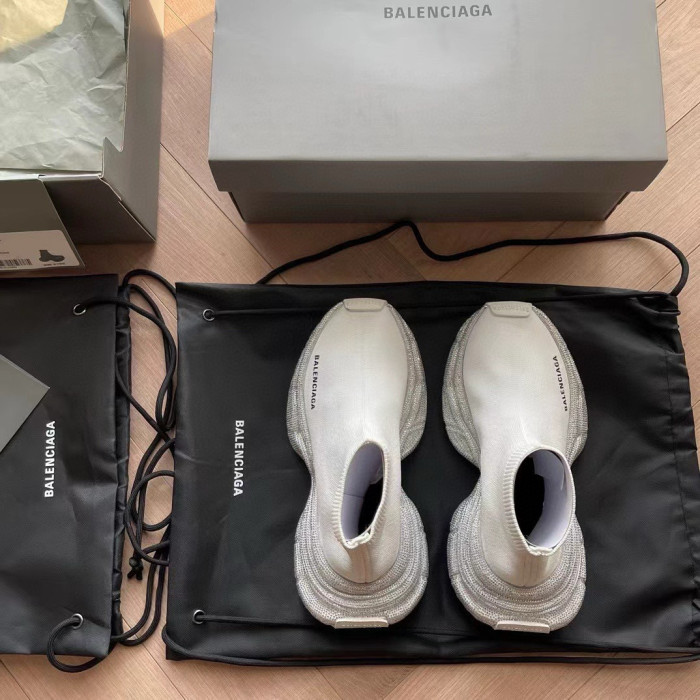 NIGO Balenciaga Men's Spring And Summer Retro Old Sports Sock Shoes Hot Diamond Thick Bottom Shoes #nigo98353