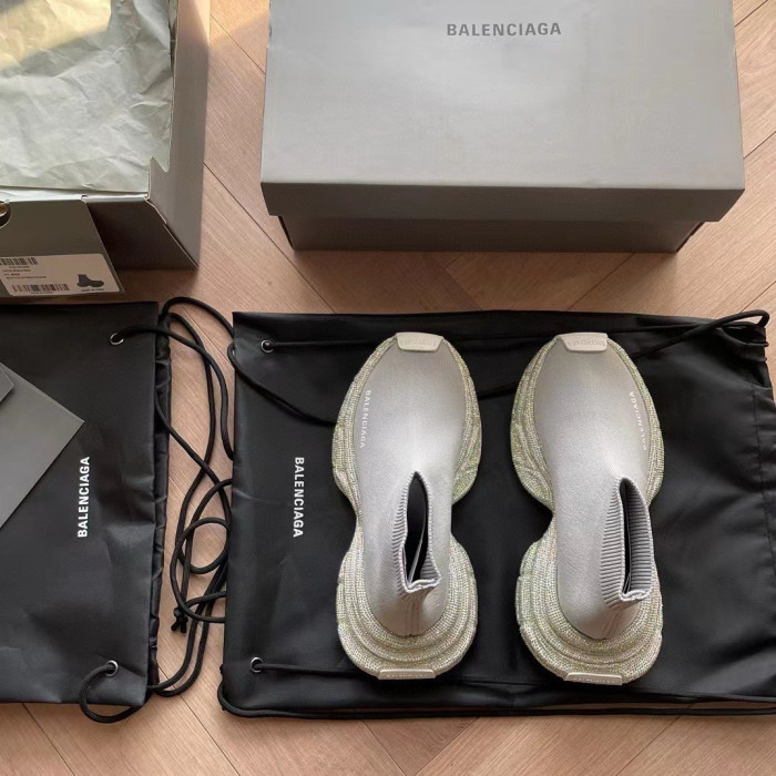NIGO Balenciaga Men's Spring And Summer Retro Old Sports Sock Shoes Hot Diamond Thick Bottom Shoes #nigo98353