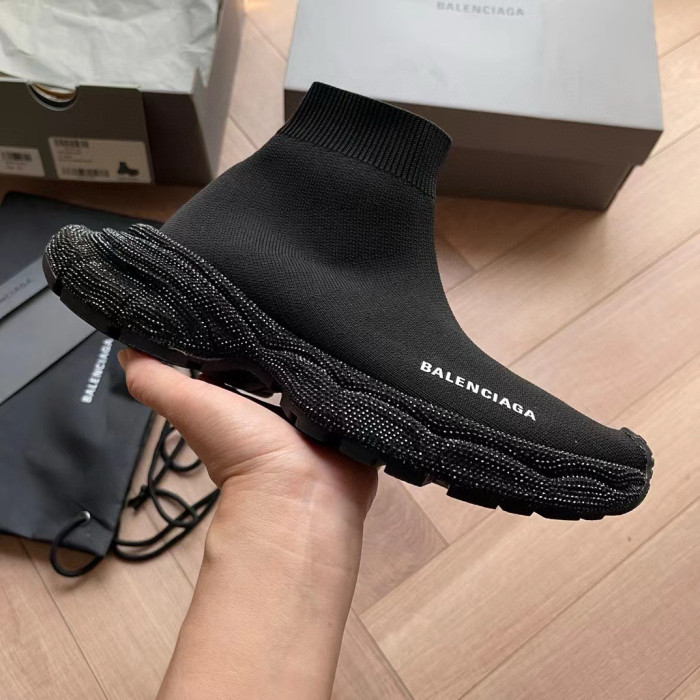 NIGO Balenciaga Men's Spring And Summer Retro Old Sports Sock Shoes Hot Diamond Thick Bottom Shoes #nigo98353