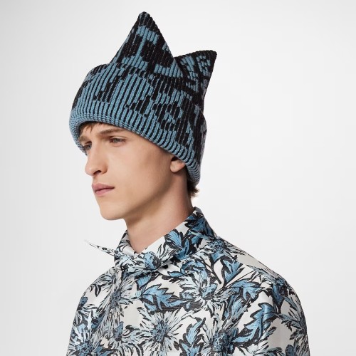 NIGO Louis Vuitton Men's Colored Triangle Ribbed Flower Knitted Hat TRICORN RIB FLOWER Cold Hat #nigo98343