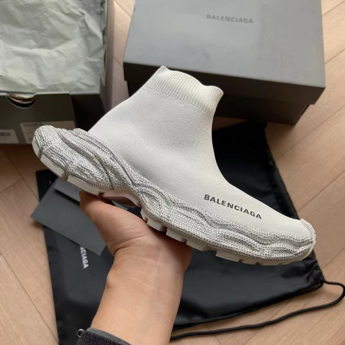 NIGO Balenciaga Men's Spring And Summer Retro Old Sports Sock Shoes Hot Diamond Thick Bottom Shoes #nigo98353
