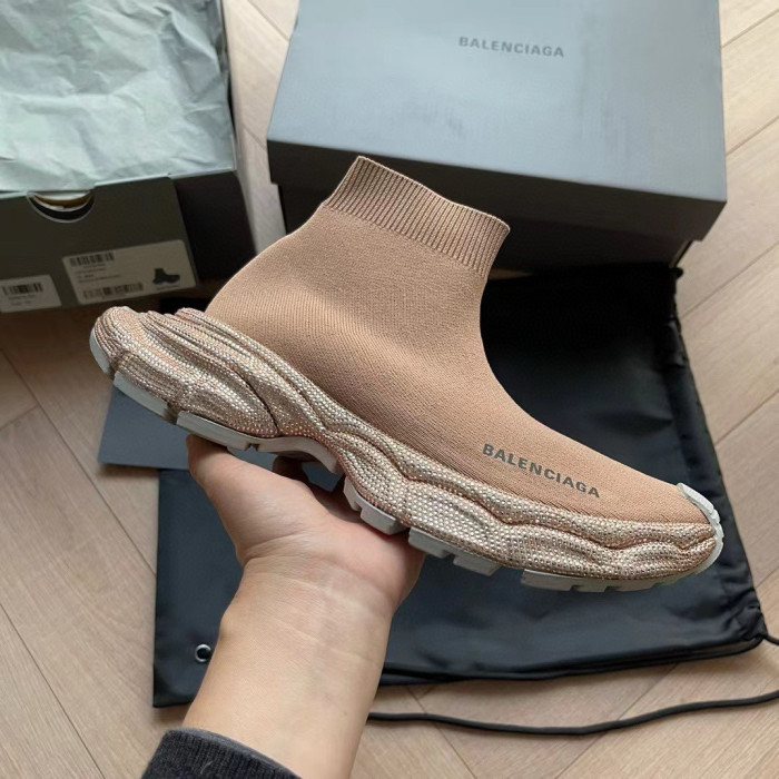 NIGO Balenciaga Men's Spring And Summer Retro Old Sports Sock Shoes Hot Diamond Thick Bottom Shoes #nigo98353