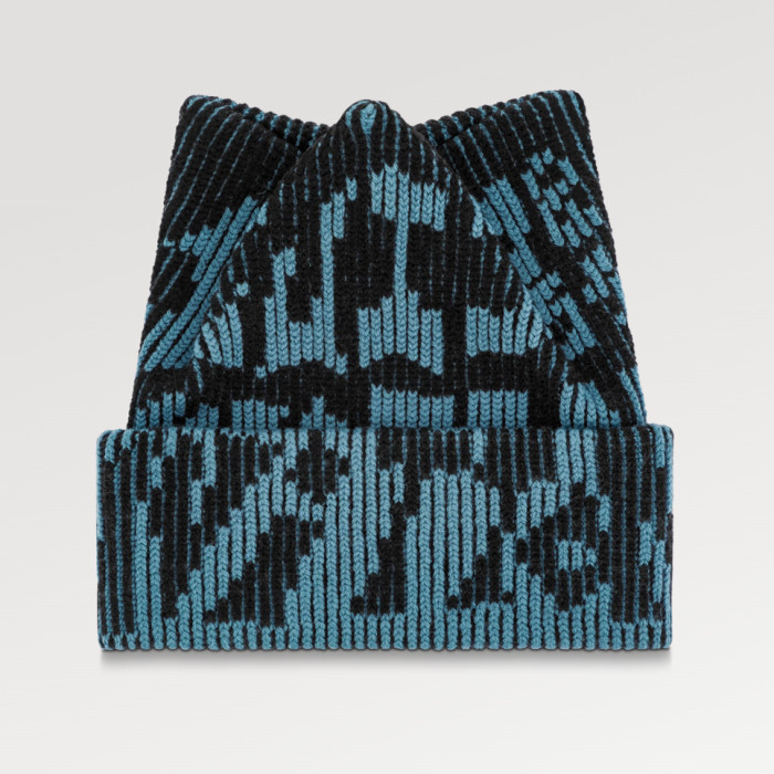 NIGO Louis Vuitton Men's Colored Triangle Ribbed Flower Knitted Hat TRICORN RIB FLOWER Cold Hat #nigo98343