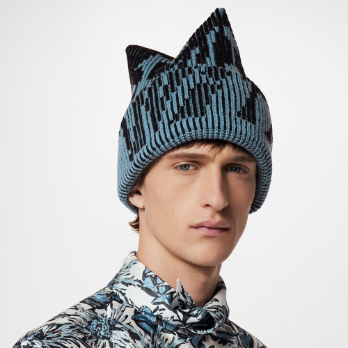 NIGO Louis Vuitton Men's Colored Triangle Ribbed Flower Knitted Hat TRICORN RIB FLOWER Cold Hat #nigo98343