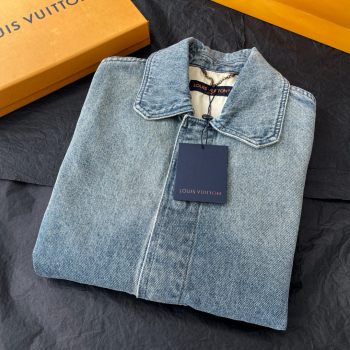 Louis Vuitton NIGO Short Sleeved Denim Jacket Denim Shorts Set Suit #nigo94367