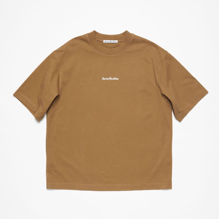 NIGO Acne Studios Men's Summer Solid Color Round Neck Pullover Loose Plain Knit Drop Shoulder Letter Short Sleeve T-Shirt #nigo98369