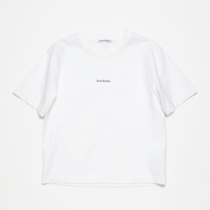 NIGO Acne Studios Men's Summer Solid Color Round Neck Pullover Loose Plain Knit Drop Shoulder Letter Short Sleeve T-Shirt #nigo98369