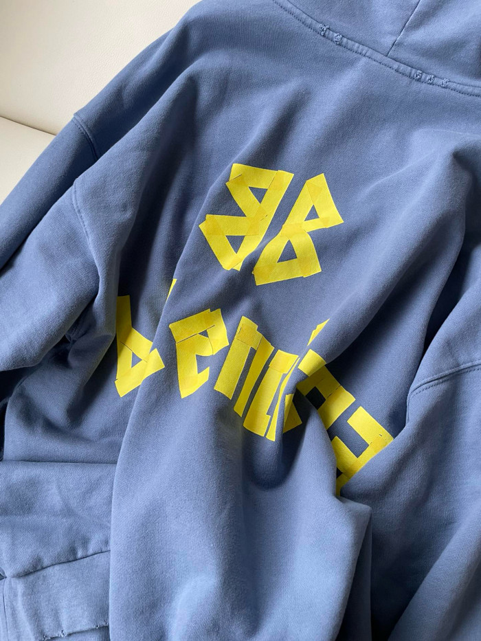 NIGO Balenciaga Men's Spring and Fall Logo Letter Print Blue Loose Fit Hooded Sweatshirt Pullover #nigo98387