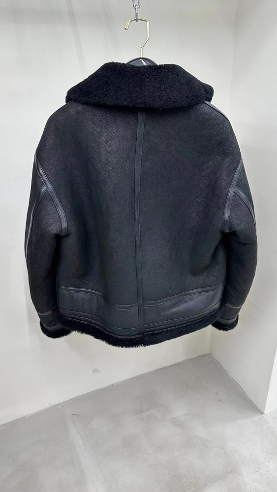 Nigo Tom Ford Men's Winter Black Fur Patchwork Long Sleeve Zipper Jacket #nigo98478