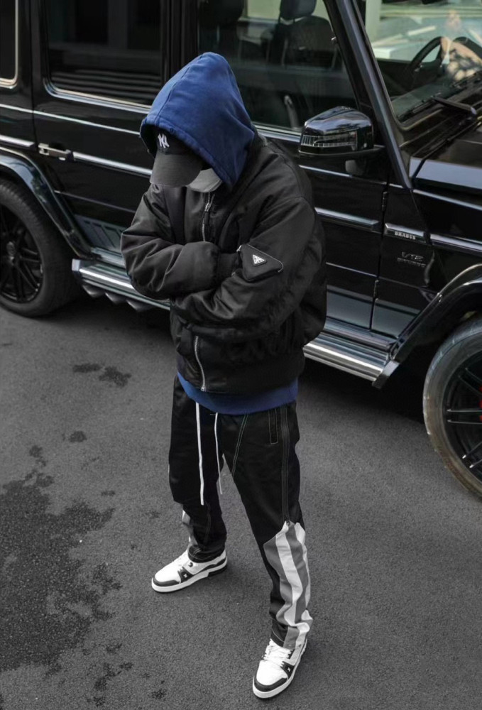 NIGO Prada Men And Women With The Same Paragraph Spring And Fall Nylon Material Collar Zipper Baseball Jacket #nigo98496