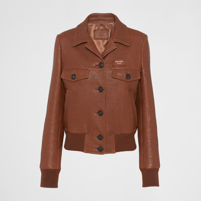 NIGO Prada Women's Winter Solid Color Single Breasted Long Sleeve Lapel Lambskin Jacket #nigo98533