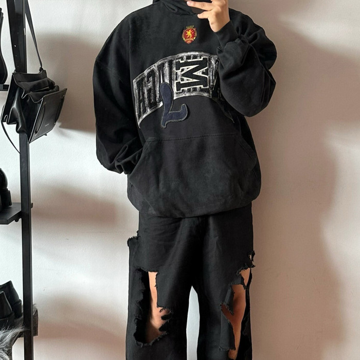 NIGO Balenciaga Men's Women's Spring And Autumn Fashion Retro Old Silhouette Washed Solid Color Cotton Casual Hooded Sweater Ngvp #nigo7881